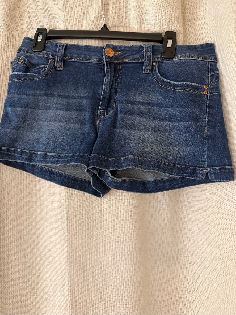 Women’s Mid-Rise Blue Denim Jean Shorts